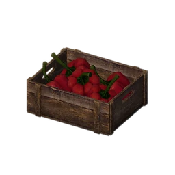 Fruit-Filled Wooden Crate
