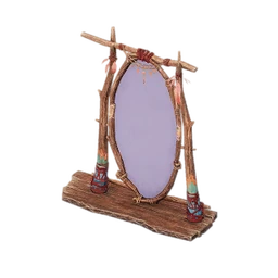 Wood-Frame Dressing Mirror