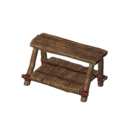 Plain Wood Double-Layer Table