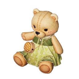 Floral Dress Bear Doll