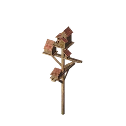 Wooden Birdhouse Rack